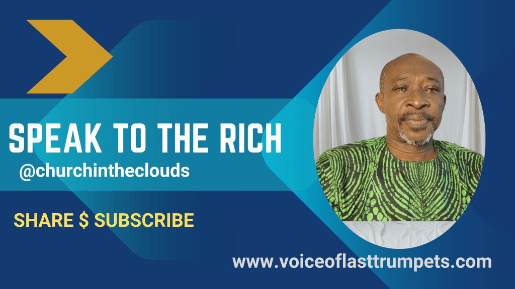 SPEAK TO THE&nbsp;RICH